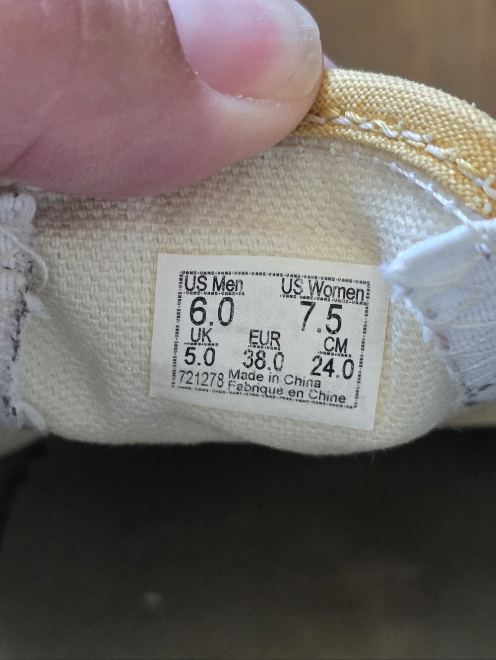 VANS Classic Check Slip-On Shoes Sz 7.5 Womens / 6 Mens Set 3 Low Top Sneakers - Picture 5 of 14